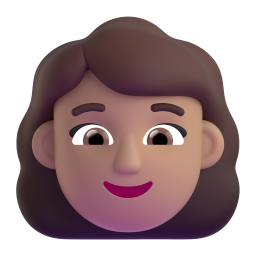woman: medium skin tone β Fluent 3D