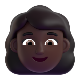 woman: dark skin tone β Fluent 3D